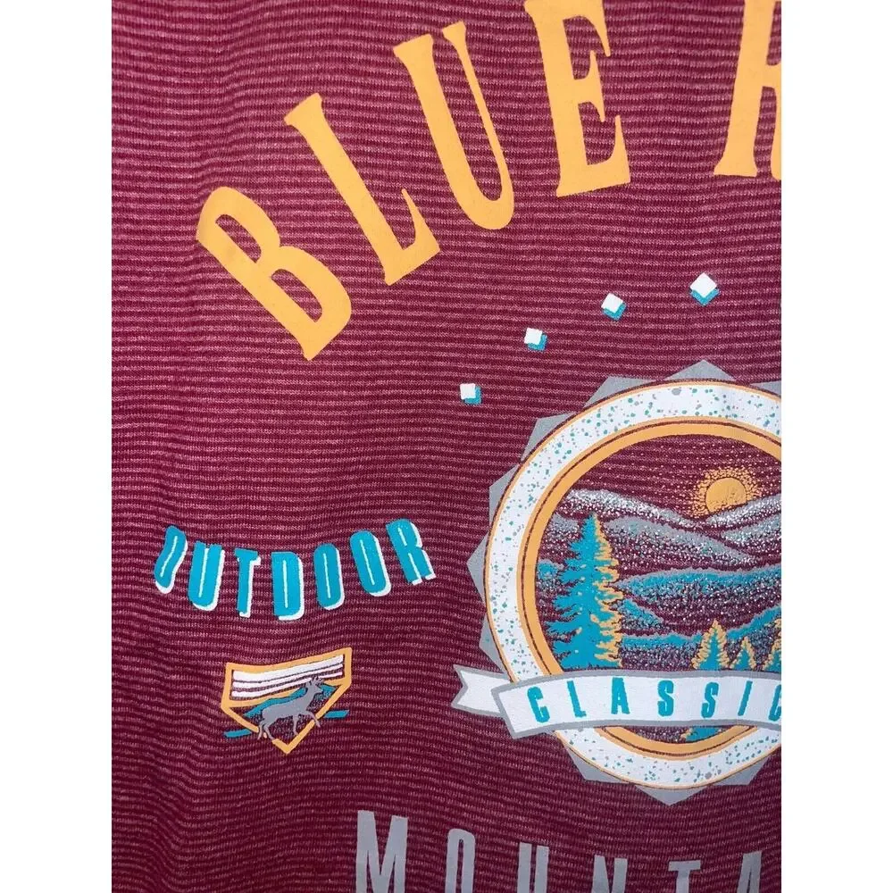 Vintage Blue Ridge Shirt Outdoor Collection Classics Mountains Red Tee Striped L